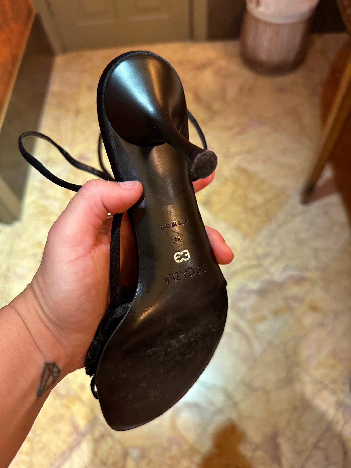 Escada satin heels 38